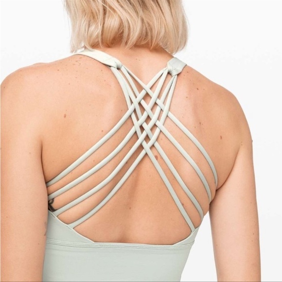 Lululemon Free to Be Bra Wild Long Line Jade Grey (7) - Picture 1 of 16